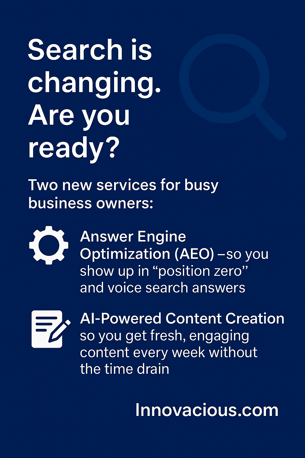 Two new services for busy business owners